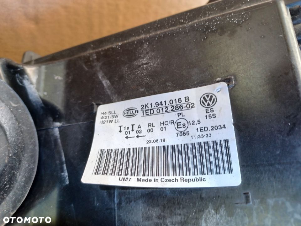 Lampa przednia prawa Caddy oryg 2K1941016B - 4