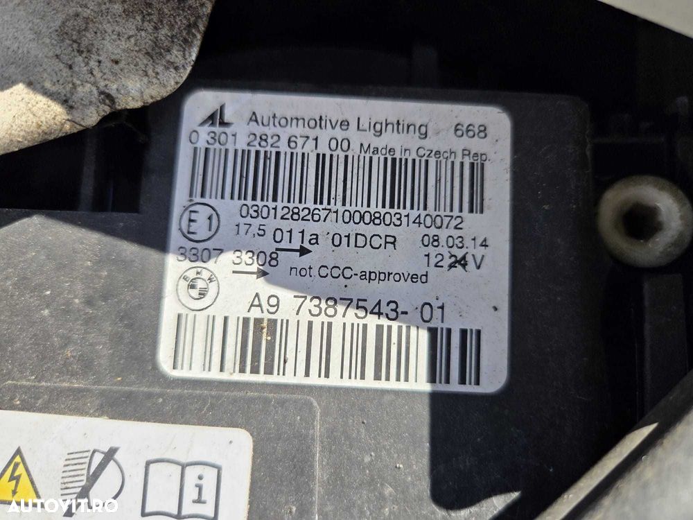 Far stanga dreapta complet bixenon BMW seria 4 F32 F33 F36 cod 7387544 7387543 - 3