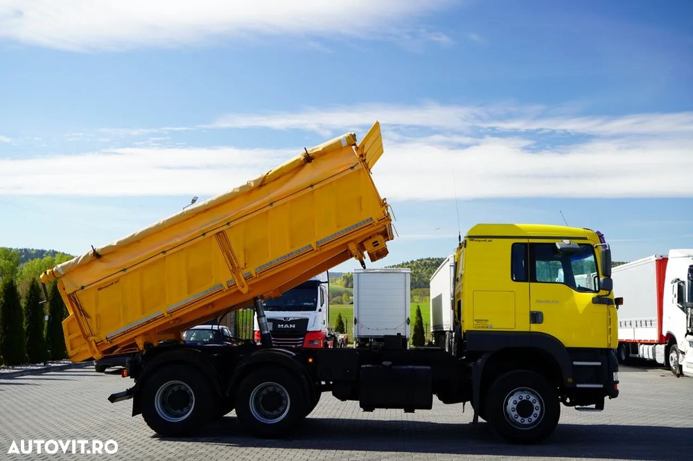 MAN TGA 26.410 / 6x4 / BASCULATOR 3 LATURĂ / MEILLER KIPER / MANUAL / - 6