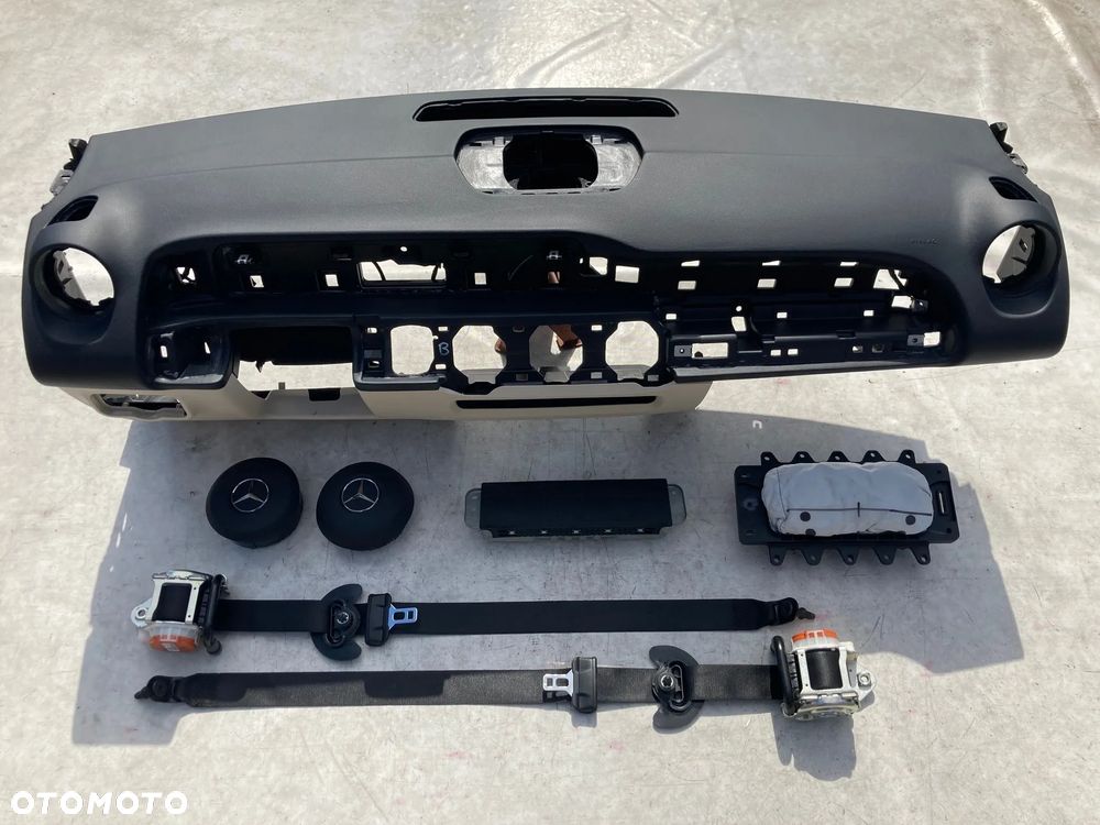 MERCEDES  A W177 B W247 GLB X247 CLA W118 DESKA KONSOLA KOKPIT PULPIT PÓŁKA PARAPET AIRBAG PODUSZKI POWIETRZNE KIEROWCY PASAŻERA KOLANOWA KOLAN KURTYNA KURTYNY FOTELA W FOTEL PASY PAS naprawa - 2