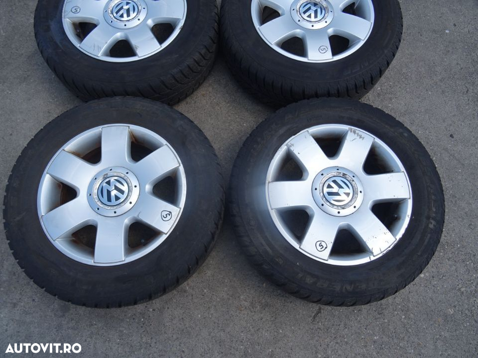 Vand Jante Aliaj cu Cauciucuri M+S Volkswagen Caddy 195/65 R15 din 2009 cod: 2K0601025 - 4