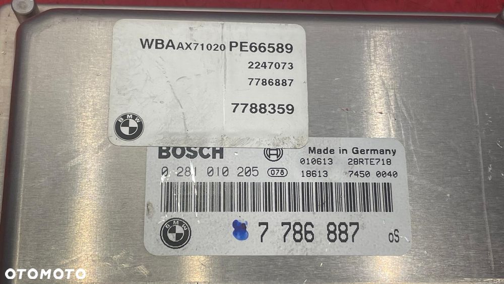 Sterownik silnika 7786887 BMW E46 0281010205 - 2