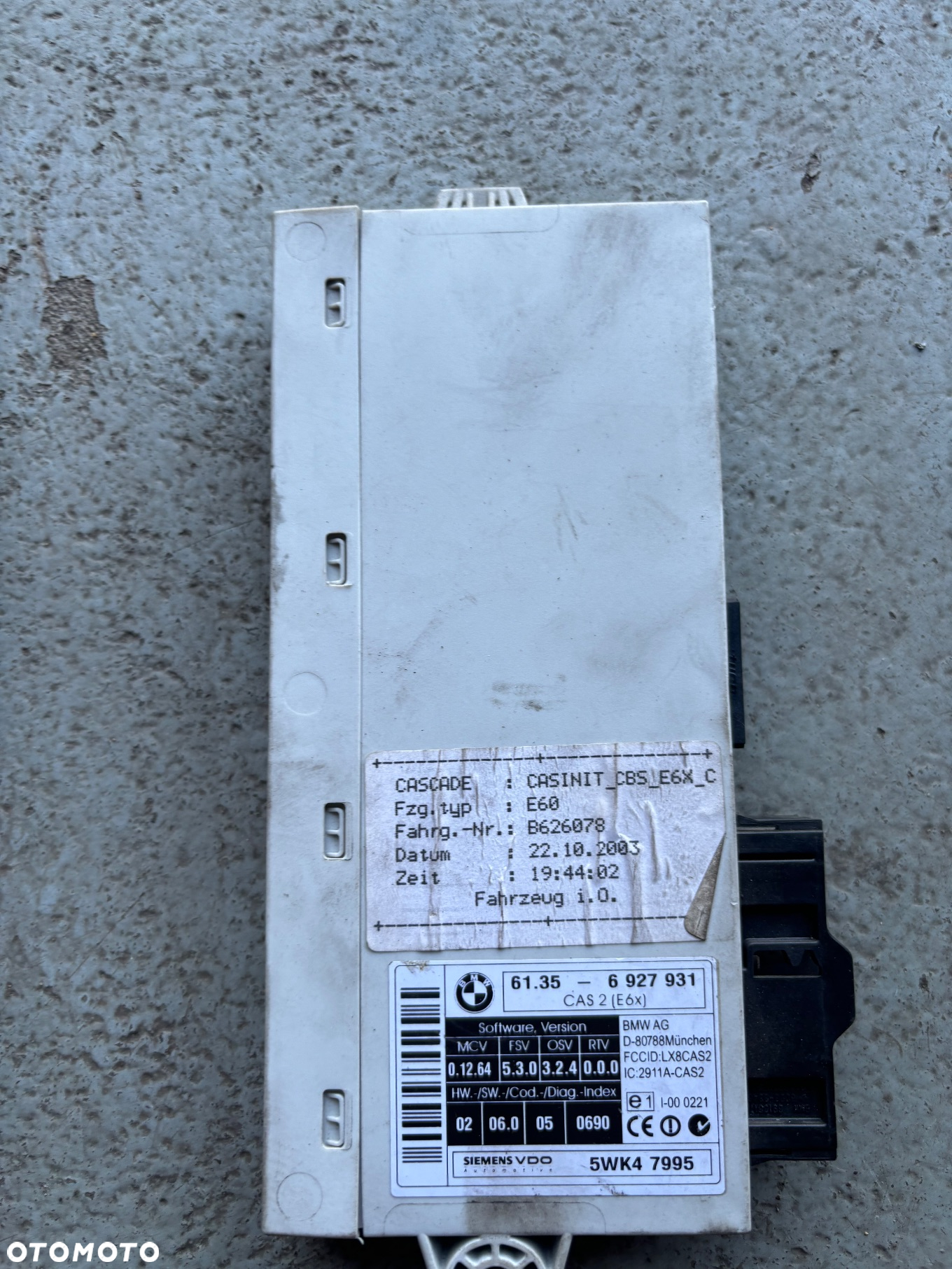 BMW E60 3.0D ZESTAW STARTOWY 7793574 - 3