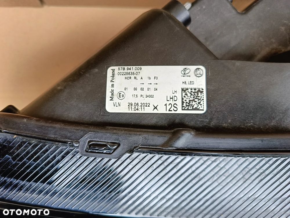 Full Led przedni lewy Skoda Karoq lift lampa 57B941009 - 3