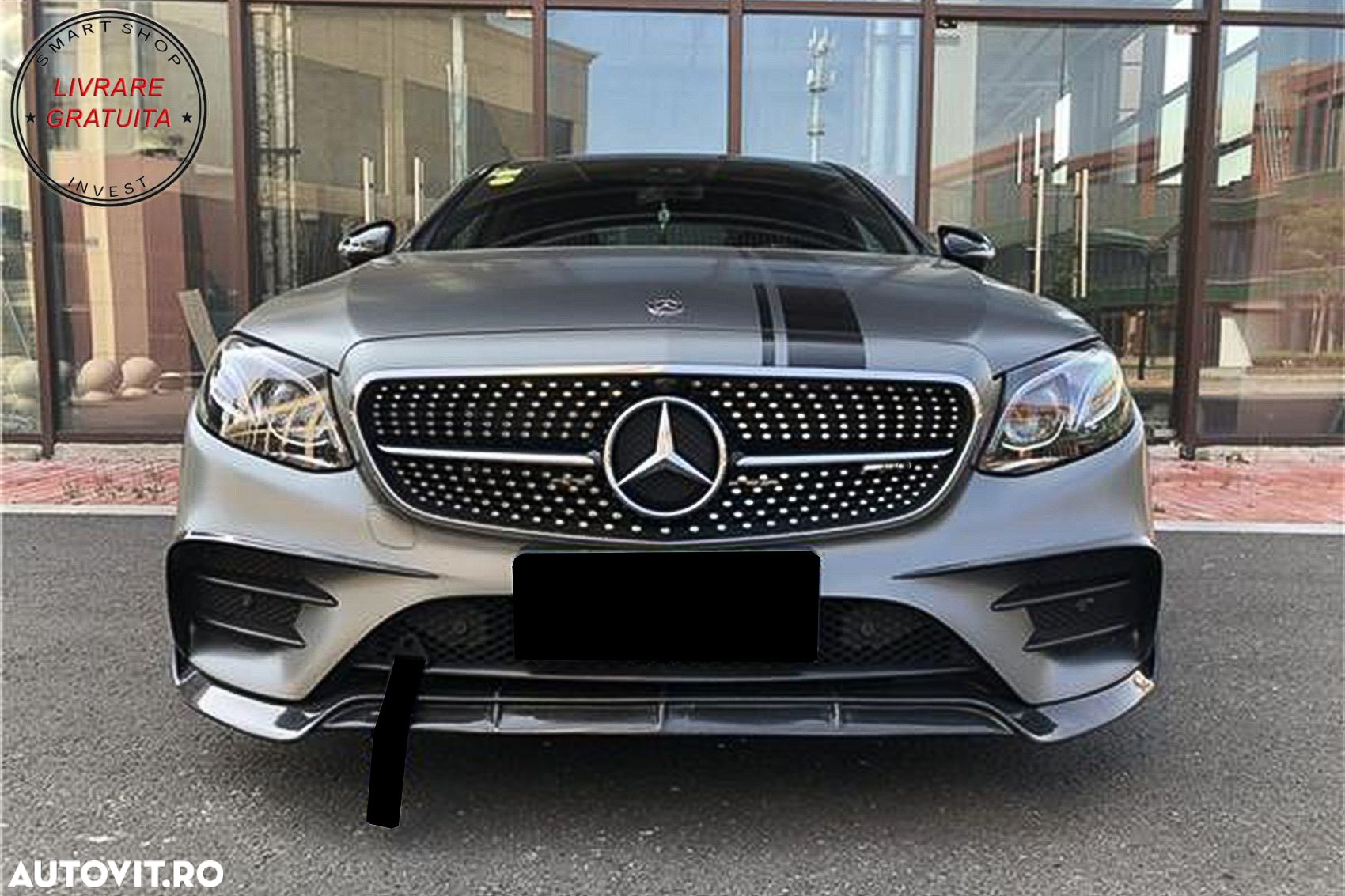 Prelungiri Bara Fata Mercedes E-Class W213 Sport Line E53 (2016-2020) Negru Lucios- livrare gratuita - 7