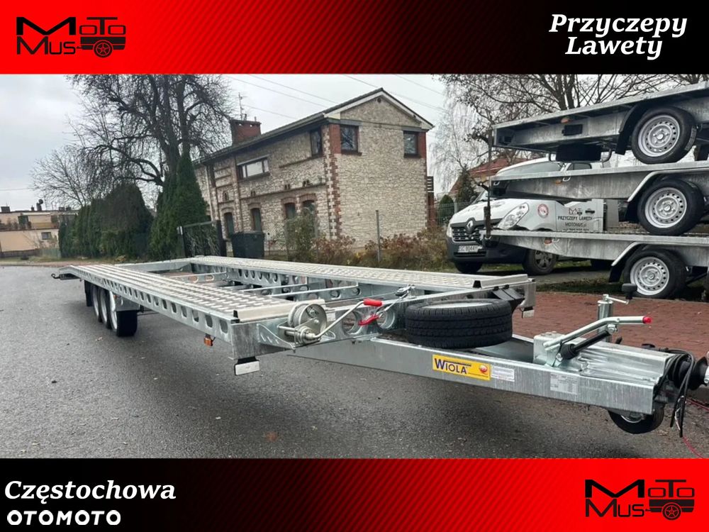 Wiola Laweta Wiola L35G85 8.5x2 ze skosem dwa auta 3 osie koła 195r13c - 1