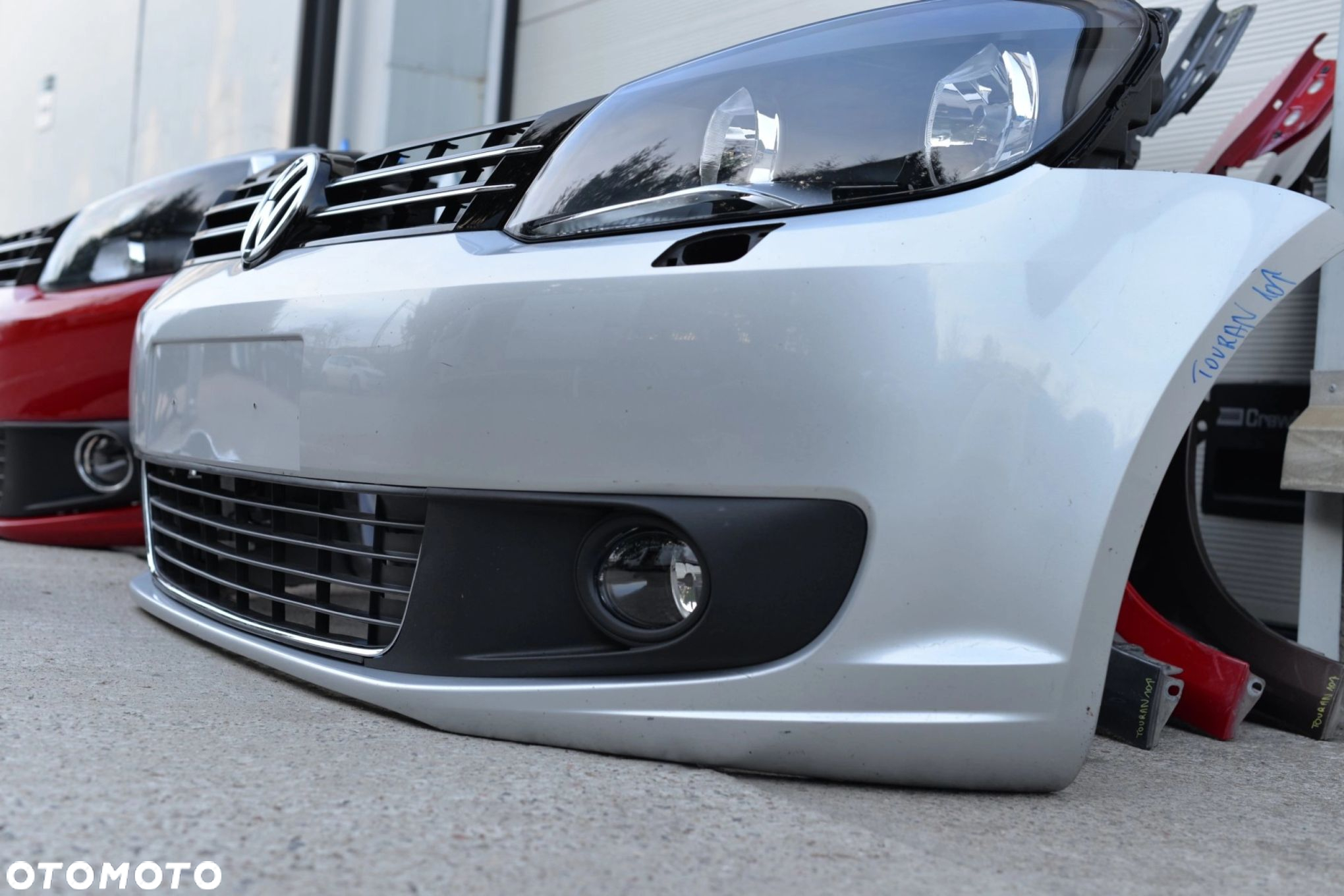 MASKA ZDERZAK GRILL BŁOTNIK PAS LAMPA H7 XENON BELKA VW TOURAN 2010-2015 - 5
