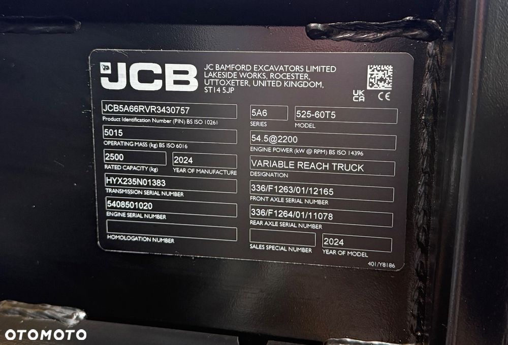 JCB Ładowarka teleskopowa 525-60 TP Hi-Viz , 2024, 40 mtg - 18