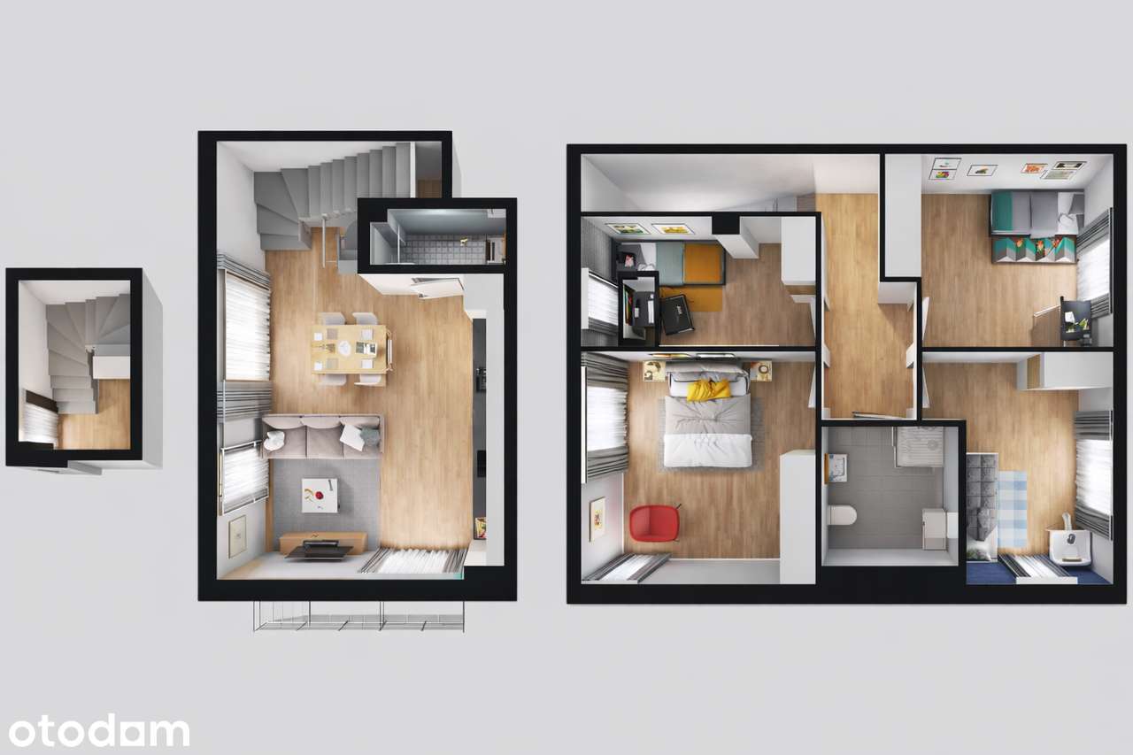 2-poziomy, M-5, /parking/balkon, ogrodzone i monitorowane osiedle
