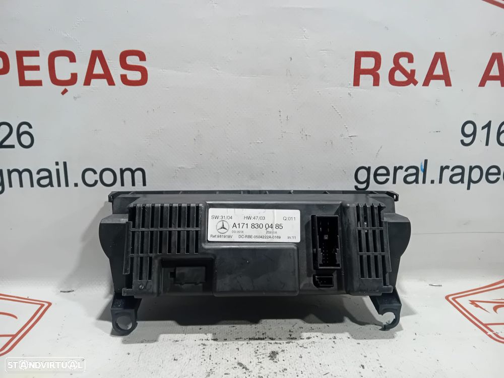 Painel Controle de Rádio Climatronic Sofagem Mercedes SLK R171 A1718300485 Original - 3