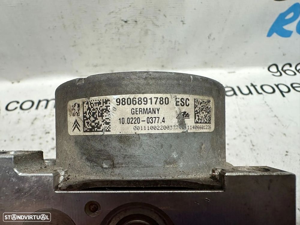 .Modulo ABS Bloco Hidráulico SRS PSA Peugeot Citroen DS DS3 9806891780 2012 - 2019