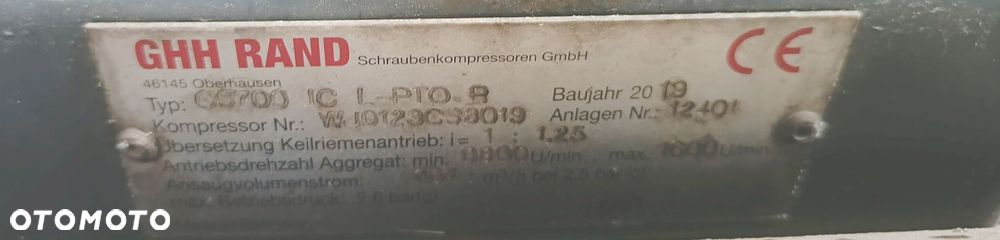 KOMPRESOR POMPY WYDMUCHU GHH RAND SILO 700 - 6