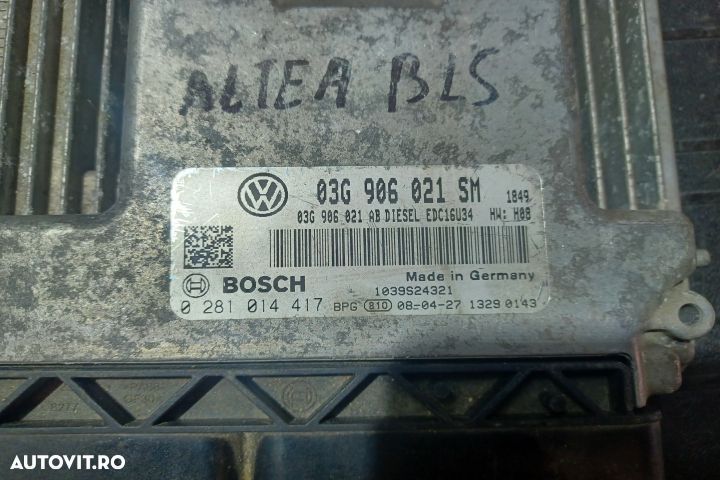 Calculator motor ECU 03G906021SM 0281014417 - 1.9 BLS  03G906021SM 02 - 3