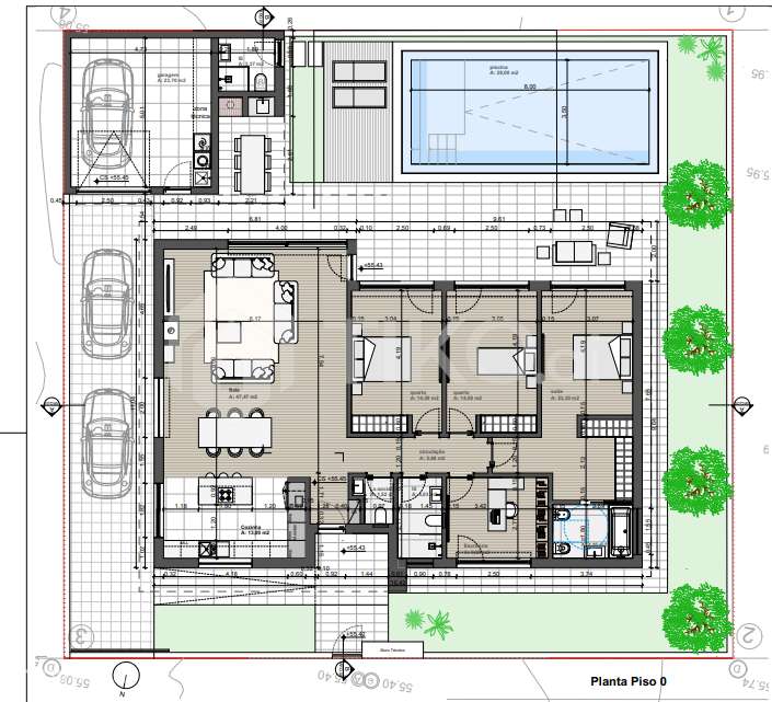 Moradia Térrea T4 Contemporânea na Qta. do Anjo com Piscina e Garagem - Grande imagem: 4/20