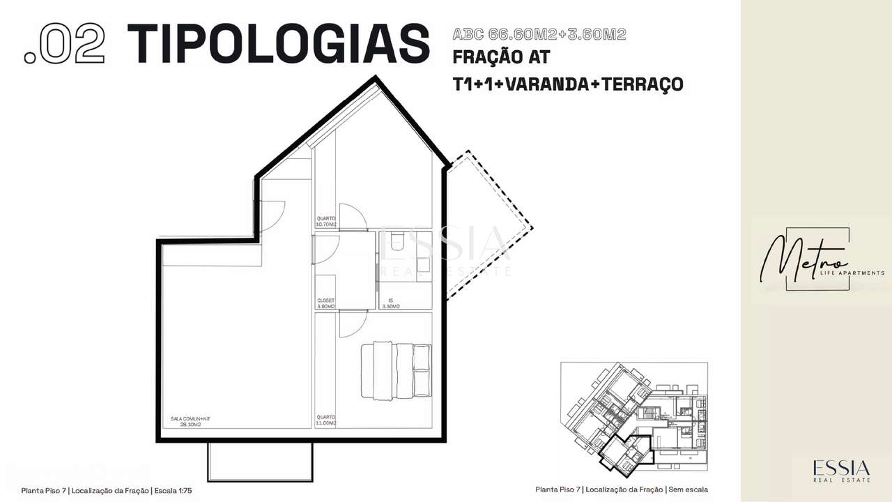 T2 Terraço e Garagem Rio Tinto | T2 Gondomar Próximo Metro - Grande imagem: 5/5