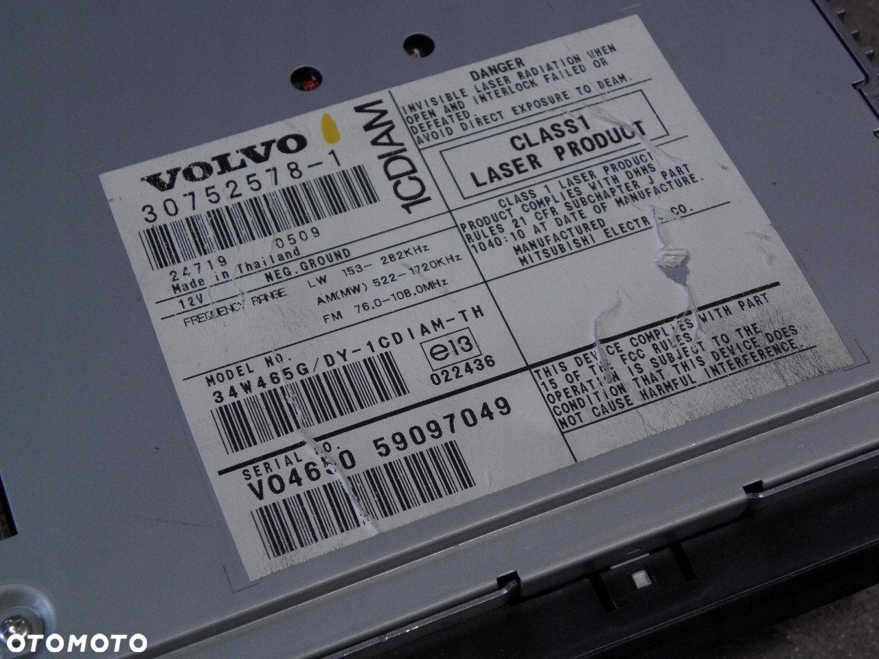 VOLVO V50 08 // RADIO CZYTNIK CD 30752578-1 - 4