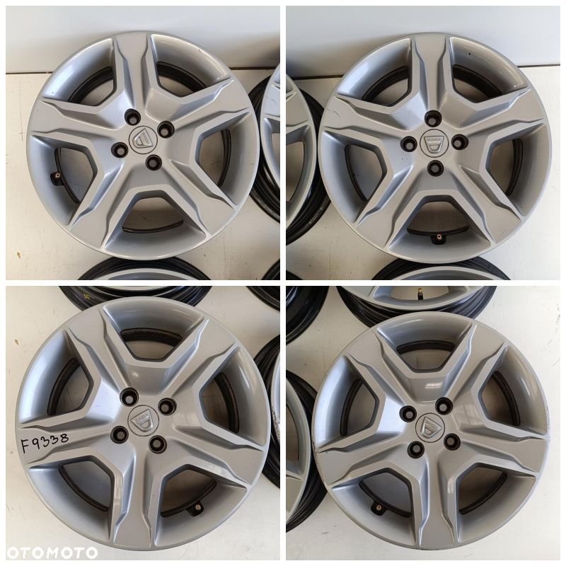 FELGI 4x100 16 Dacia Sandero Logan Renault Captur + Kołpaki 4szt (F9338) - 2