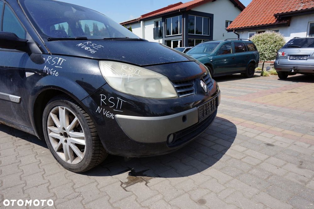MASKA ZDERZAK BŁOTNIKI LAMPY SCENIC II PH1 NV676  RENAULT 2004-2006 CZARNY PRZÓD KOMPLETNY - 17