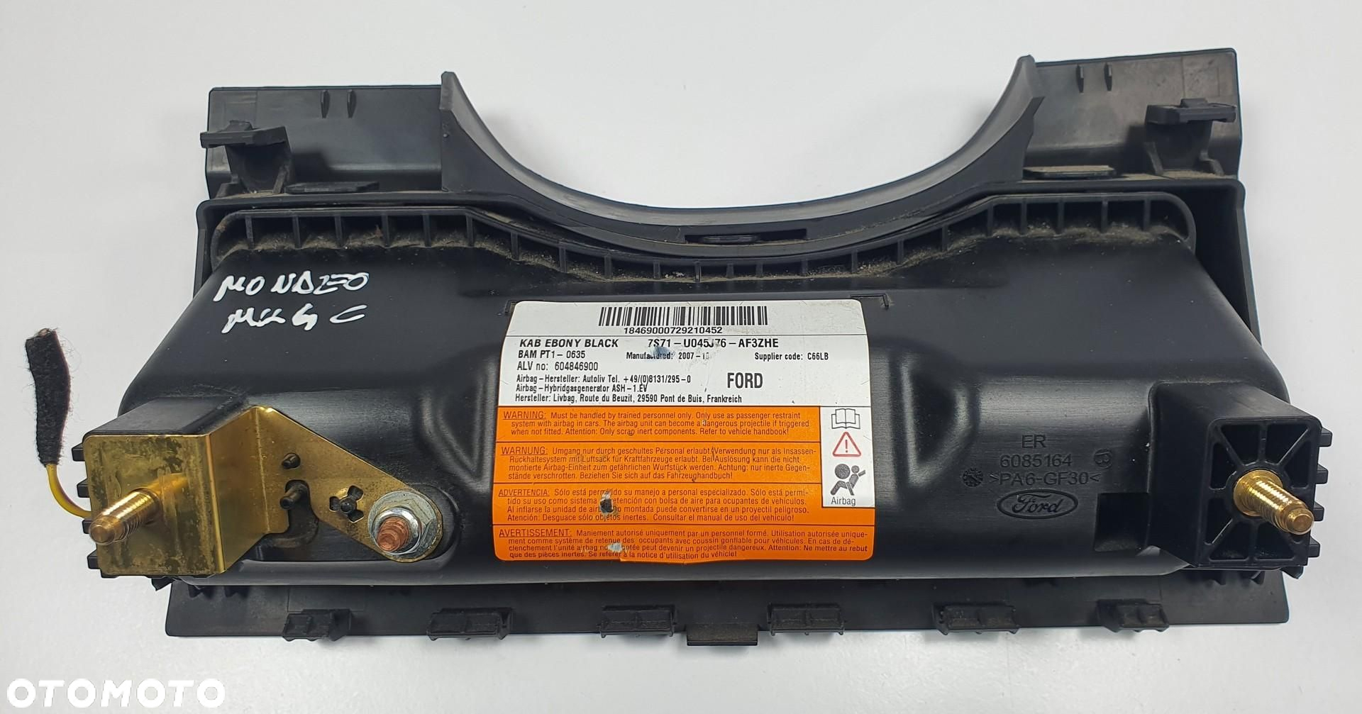 PODUSZKA AIRBAG KOLANOWA KIEROWCY FORD MONDEO MK4 7S71-U045J76-AF - 4