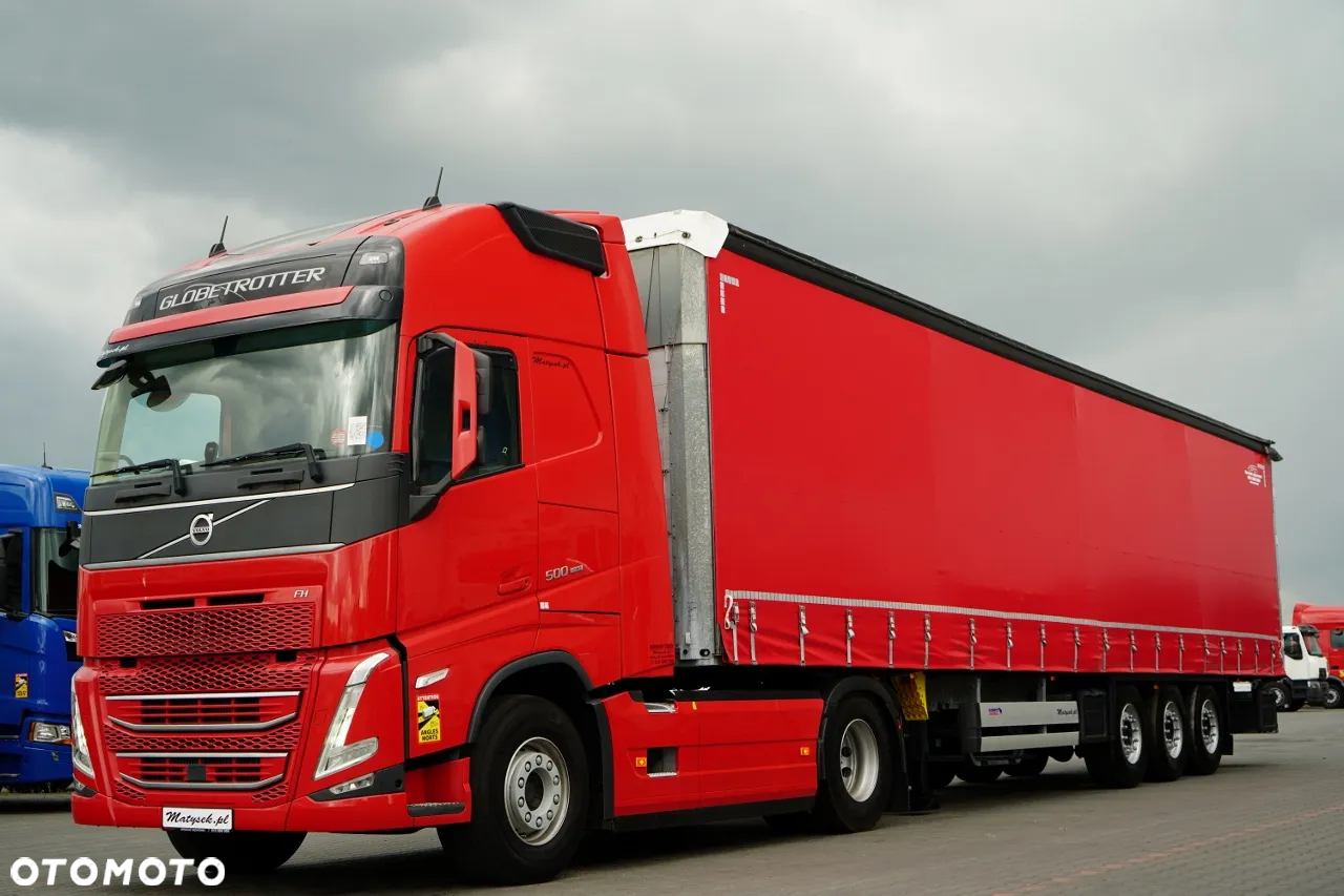 Volvo FH 500 / I-SAVE / XXL  / KLIMA POSTOJOWA  / NOWY MODEL / OPONY 100 % / + SCHMITZ FIRANKA STANDARD / PODNOSZONA OŚ / DACH PODNOSZONY / 2022 ROK  / PO ZŁOTYM KONTRAKCIE SERWISOWYM - 2