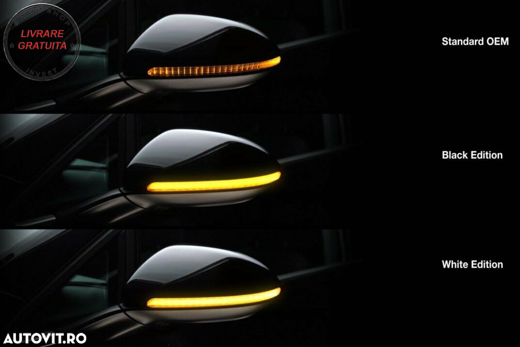 Indicator Dinamic Full LED pentru Oglinda Osram LEDriving DMI Audi A4 S4 RS4 B9 (2- livrare gratuita - 6