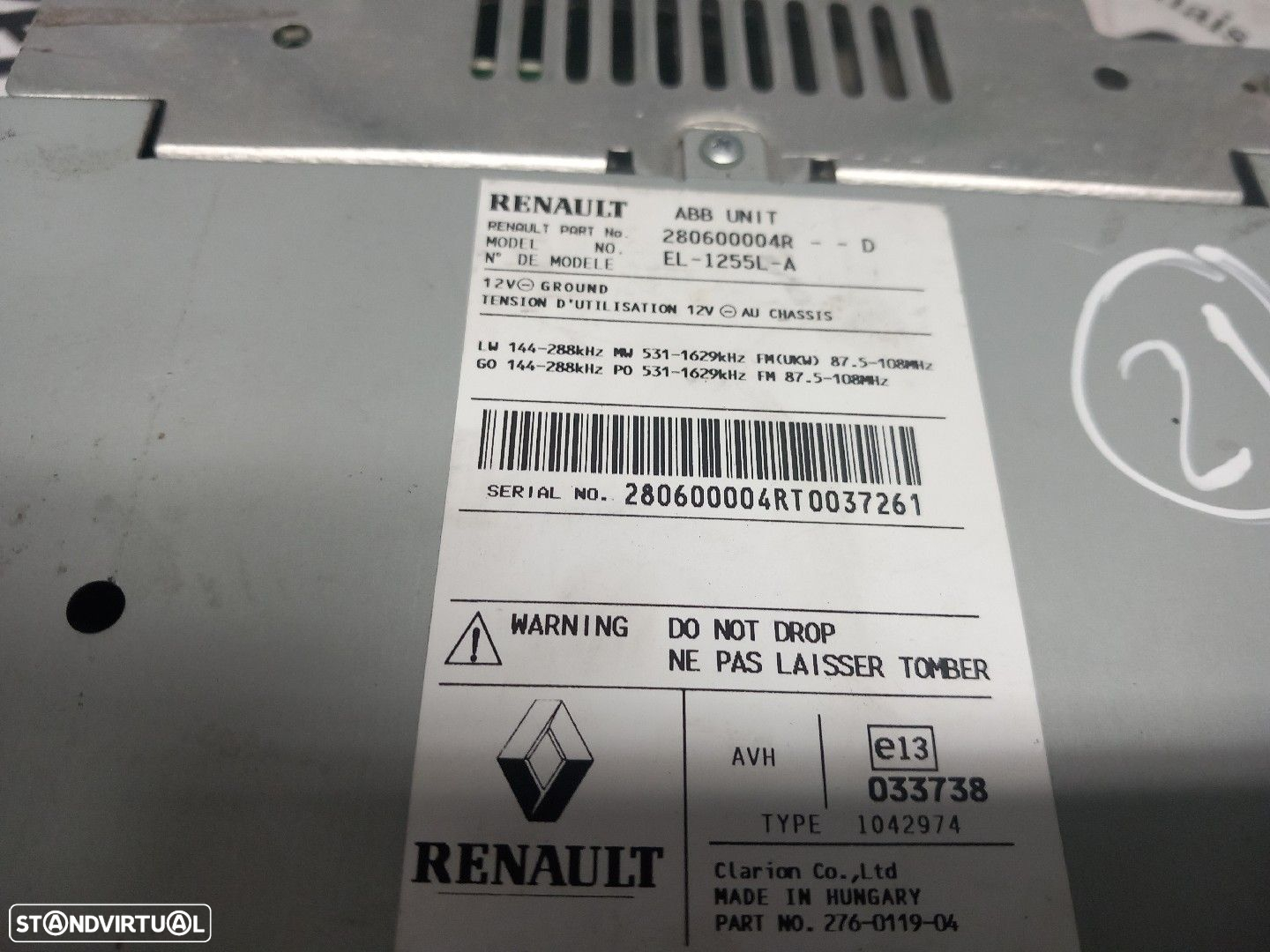 Caixa Cds / Leitor Cds / Dvd Renault Laguna Iii (Bt0/1) - 5