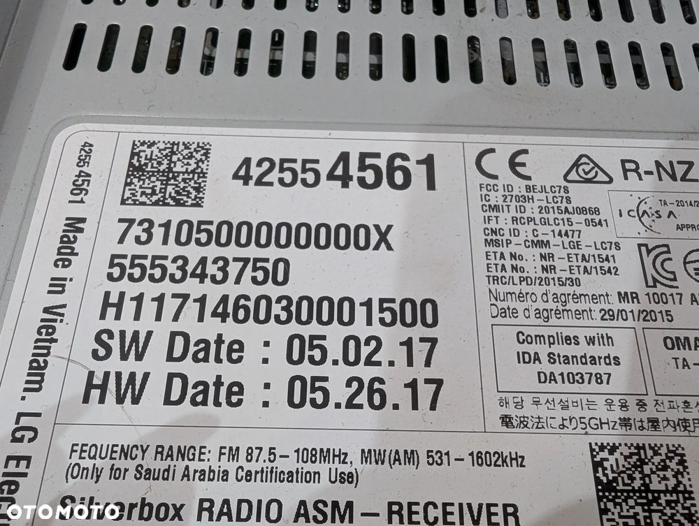 OPEL ASTRA K RADIO NAWIGACJA CZYTNIK 42554561 - 6