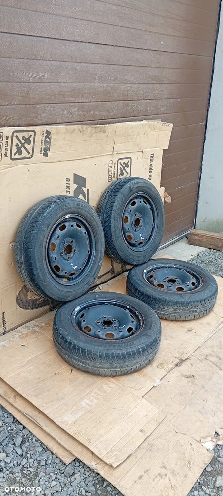 Felgi stalowe z oponami koła 5J ET35 165/70 R14 5X100 VW Polo Fabia 6Q0601027H - 4