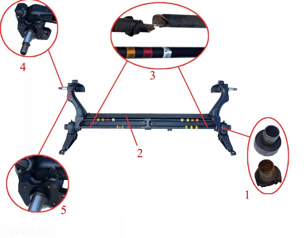 TYLNA BELKA oś skrętna do Renault Megane Kombi - 3
