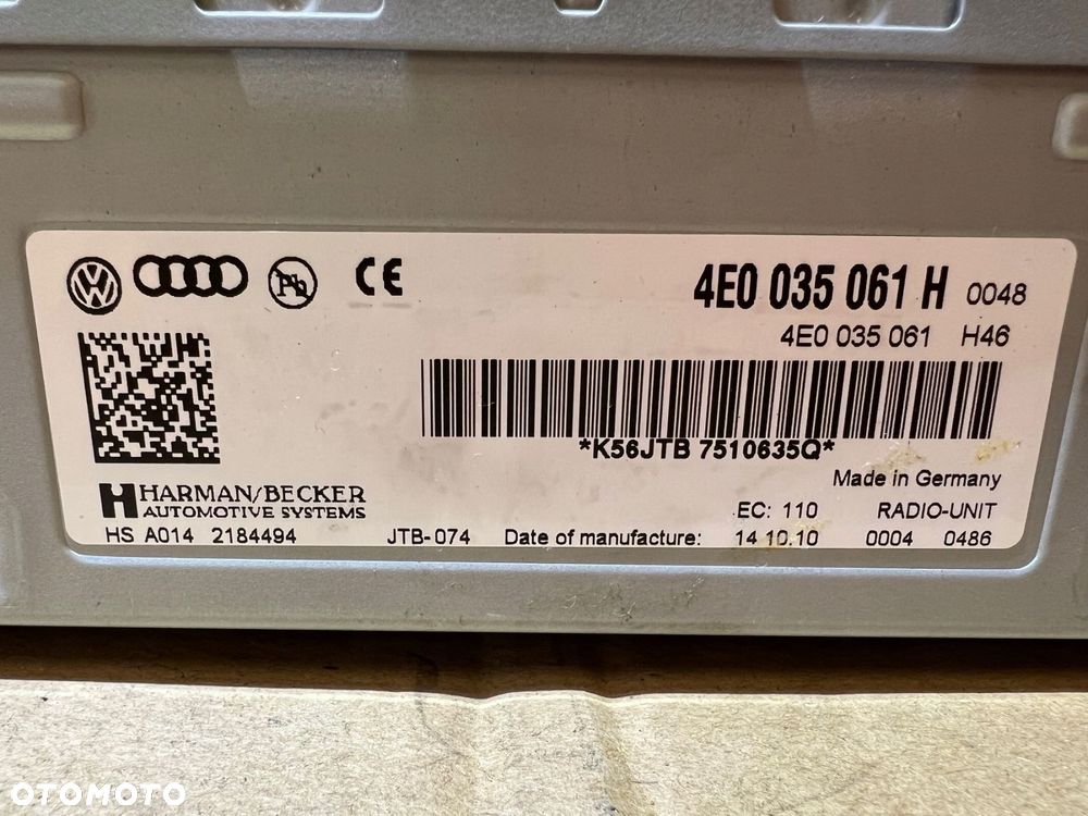 audi a8 d4 sterownik moduł wzmacniacz tuner radia 4e0035061h - 7
