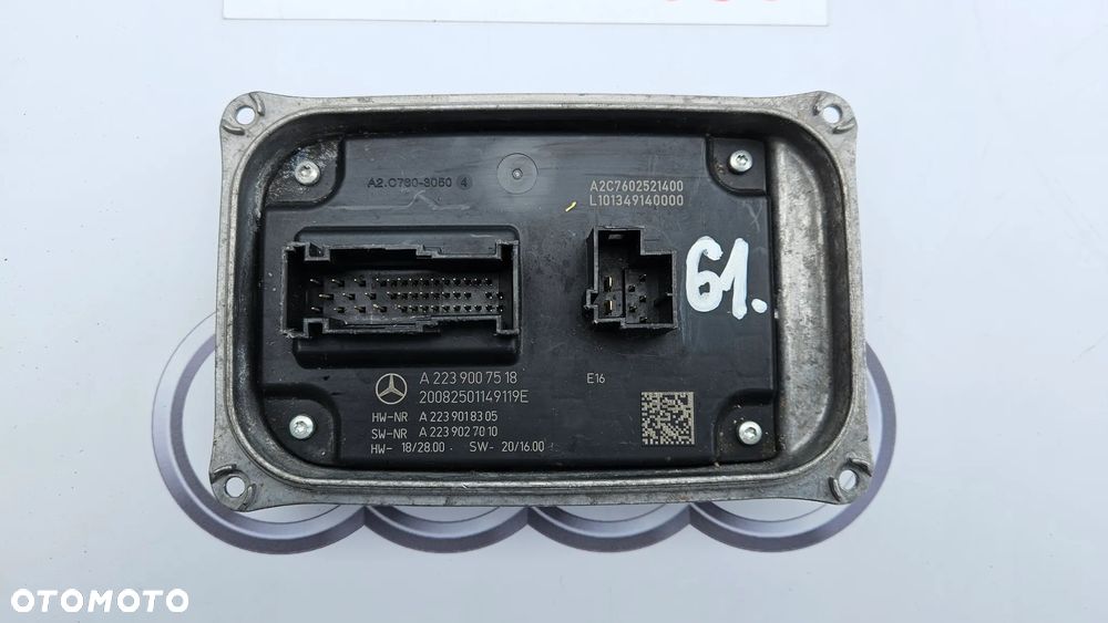 MERCEDES S-KLASA W223 przetwornica LED Moduł A2239007518 - 3