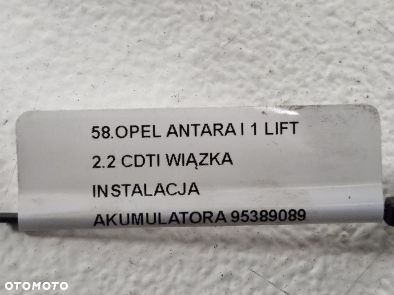 OPEL ANTARA I 1 LIFT 2.2 CDTI WIĄZKA INSTALACJA AKUMULATORA 95389089 - 8