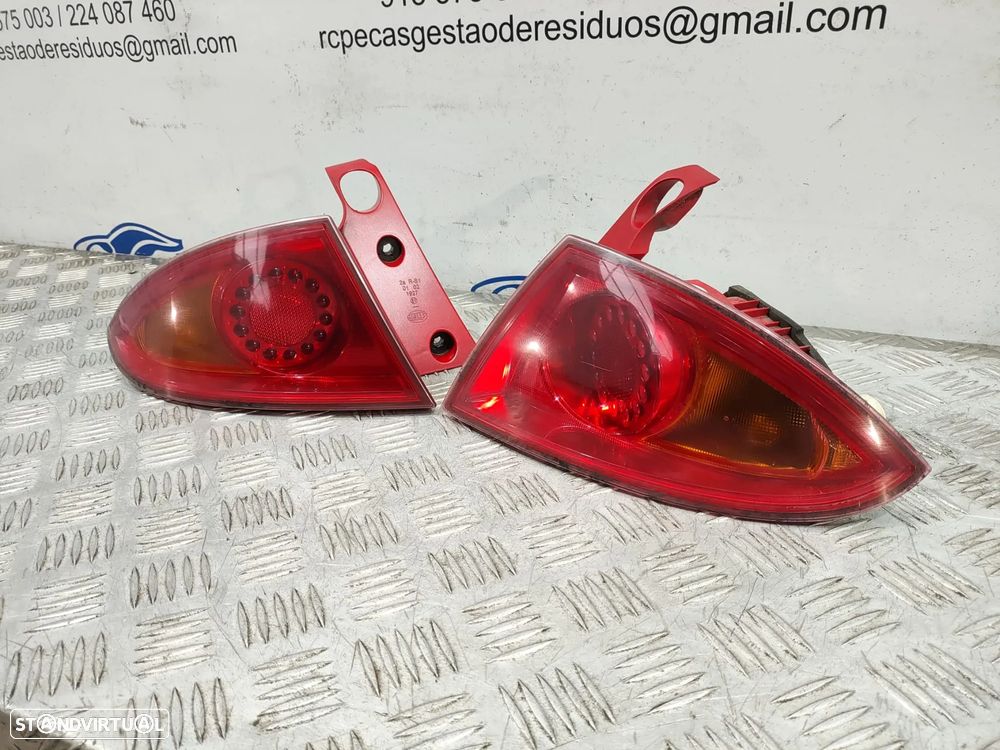 Conjunto Farolins Led Tras Traseiro Direito Esquerdo Seat Leon 1P Fase 1 5 Portas - 3