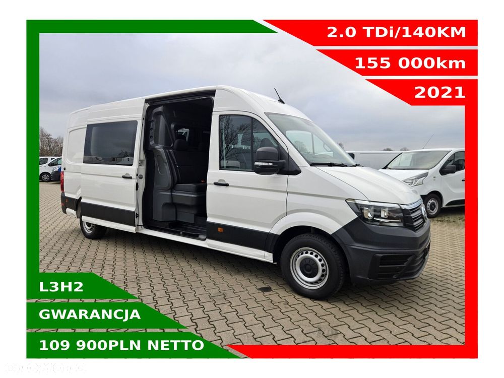Volkswagen Crafter L3H2 *109900zł NETTO* Brygadówka 6 osób 2.0TDi/140KM - 1