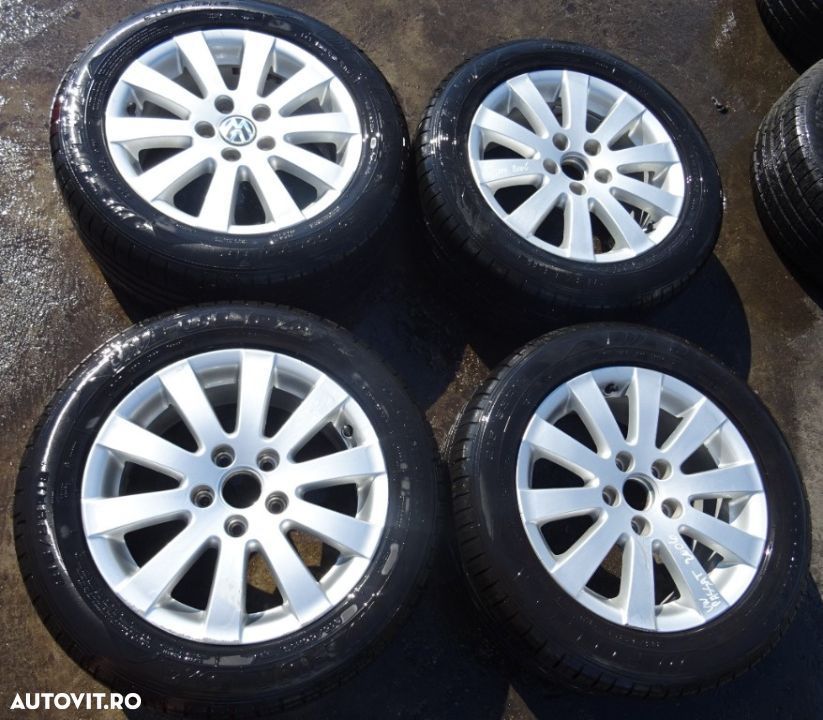 Jante aliaj Volkswagen Passat R16 7Jx16H2 ET45 cu cauciuc 215/55 R16 - 1