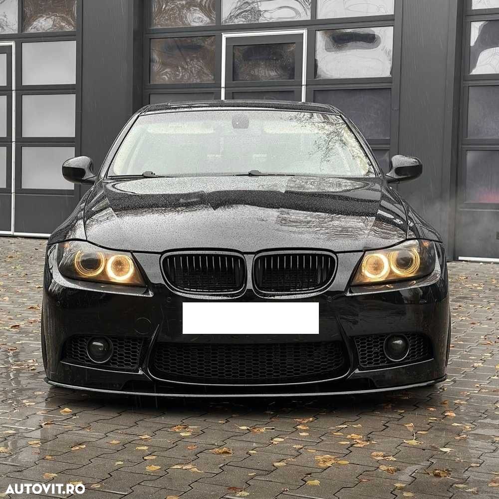 Prelungire Lip Bara Fata M3, Extensie bara M3 Style pentru BMW E90 E91, Negru Lucios - 8