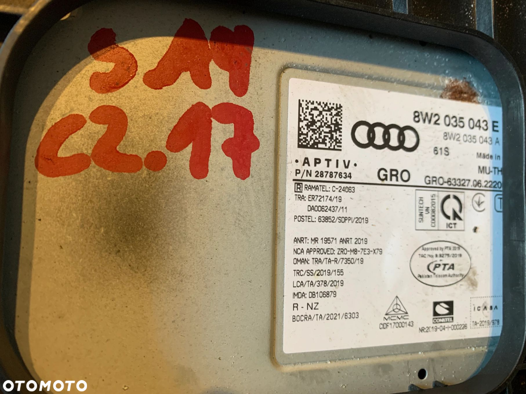 MODUŁ STEROWNIK NAWIGACJI RADIA AUDI A4 B9 8W 8W2035043E - 5