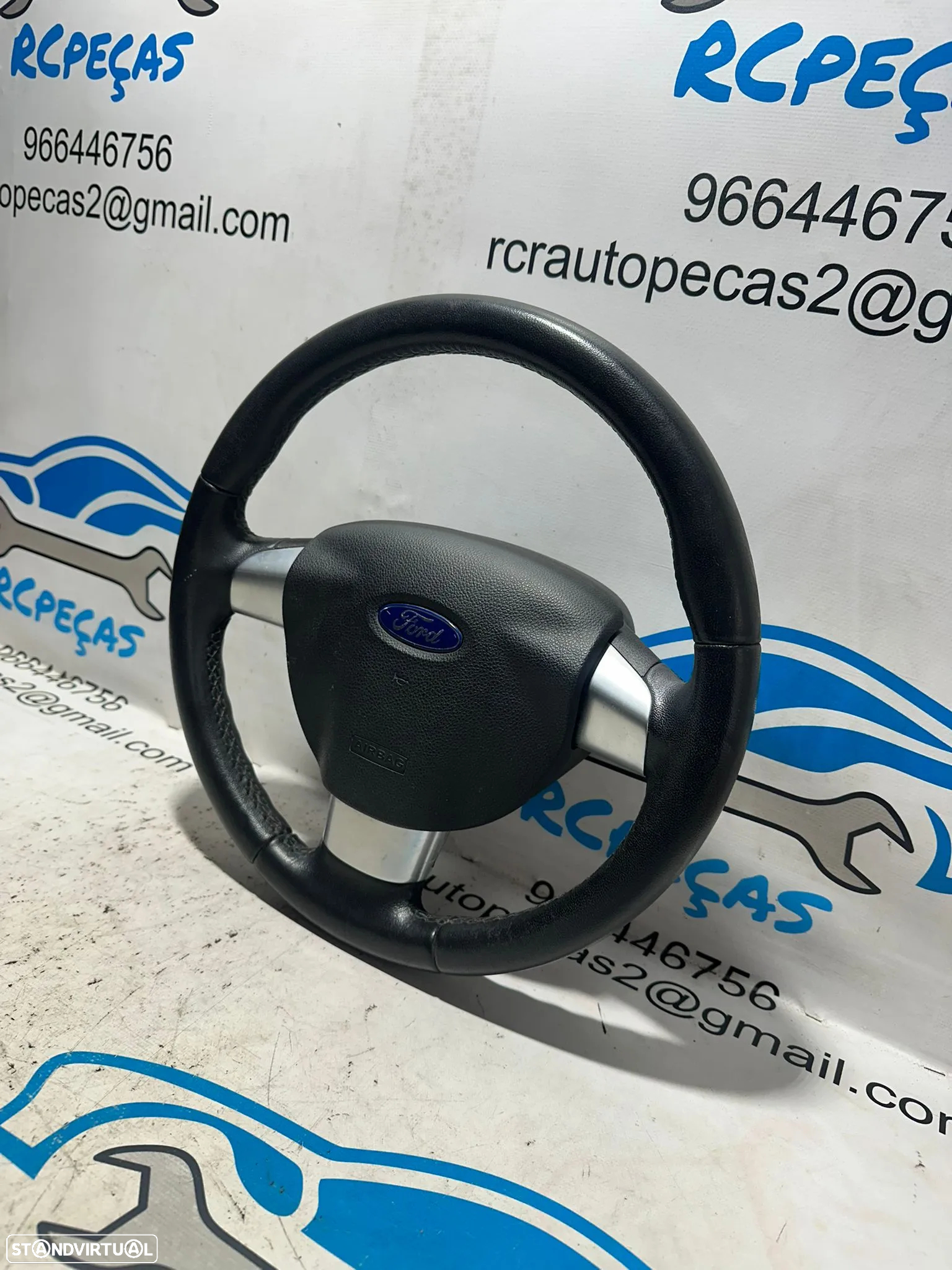 .Volante Completo Pele Ford Focus 2 Mk2 3 Braços - 3