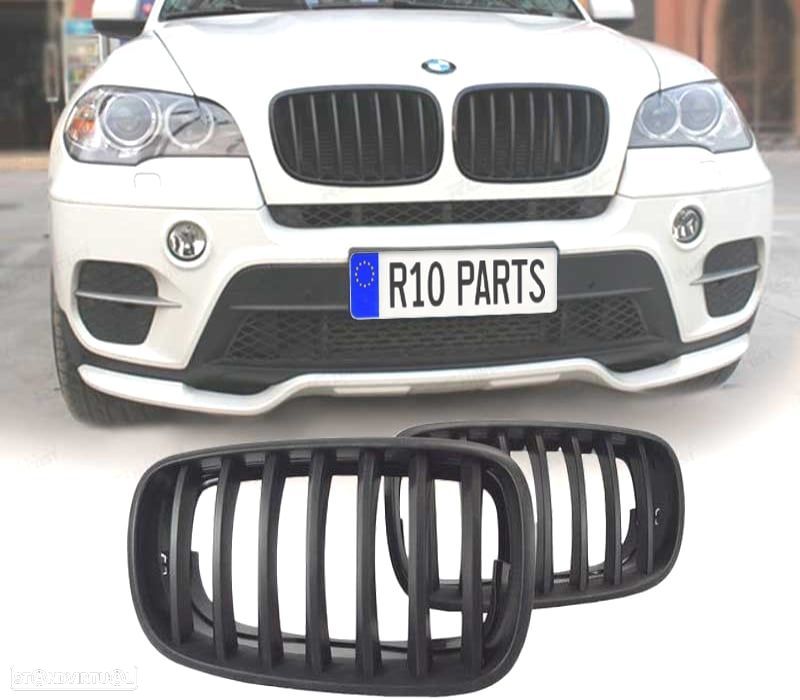 GRELHAS FRONTAIS BMW X5 E70 X6 07-14 PRETAS - 1