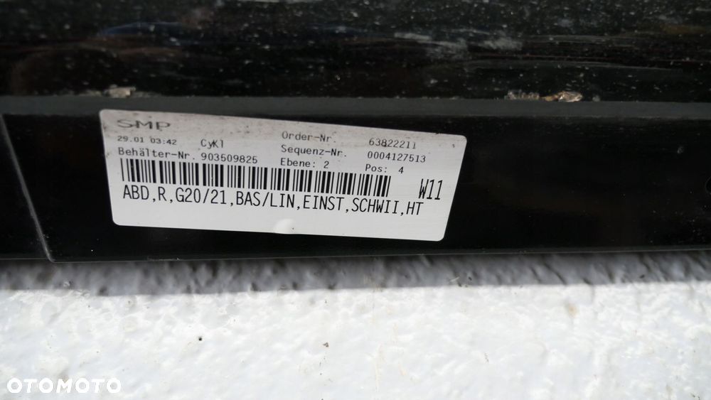 bmw g20 g21 listwa progowa nakłada prawa czarna schwarz 668 - 6