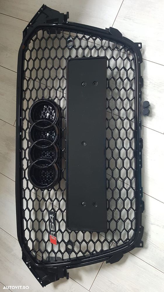 Grila-Fagure-RS4-Look-Audi-A4-B8.5-2012-2016-Negru-Lucios-Premium-Noua - 6