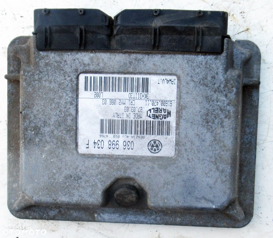 VW LUPO 1.4 16V STEROWNIK KOMPUTER SILNIKA 036998034F - 2