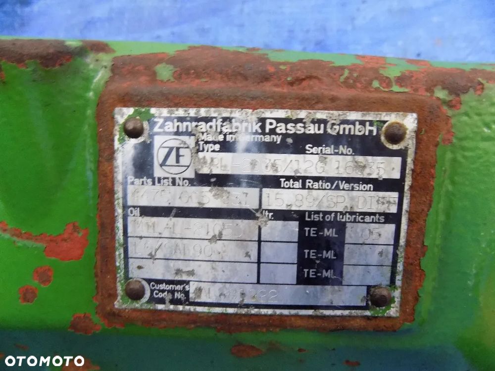 obudowa mostu przód przedniego 4475405126 apl 2035 john deere 6300 6100 6200 6400 - 7