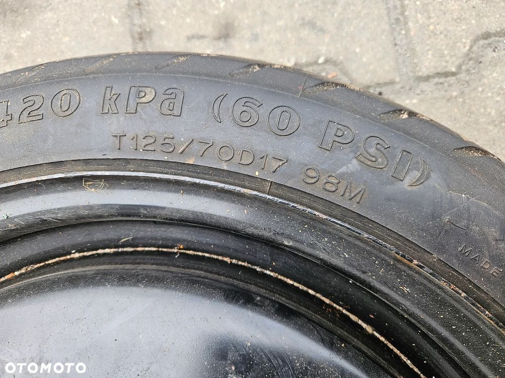 Toyota Avensis Auris Corolla Verso 5x114,3  koło dojazdowe zapasowe  17" R17 T125/70D17 - 4