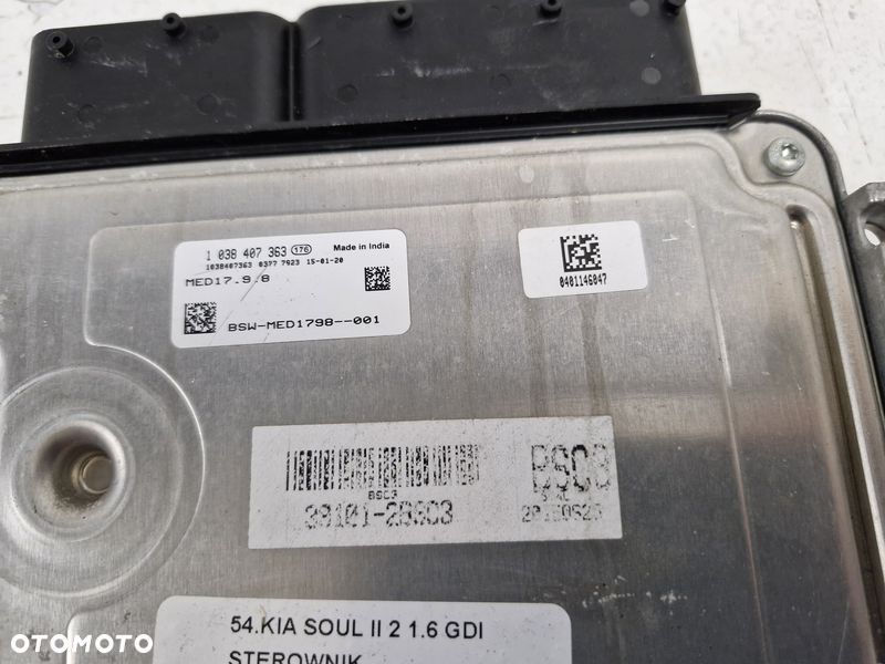 kia soul ii 2 1.6 gdi sterownik komputer silnika ecu 39110-2bsc3 - 5