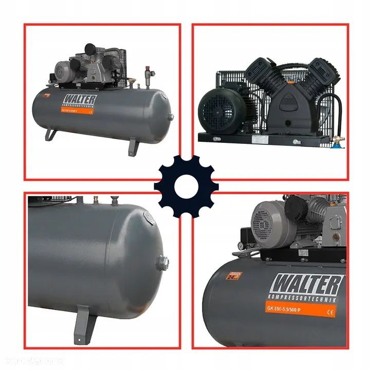 Kompresor tłokowy sprężarka WALTER GK 880-5,5/270 - 5