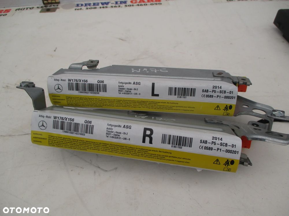 MERCEDES A KLASA W176 LEWA PRAWA TYLNA BOCZNA PODUSZKA AIR BAG 1768600902 1768601002 - 1