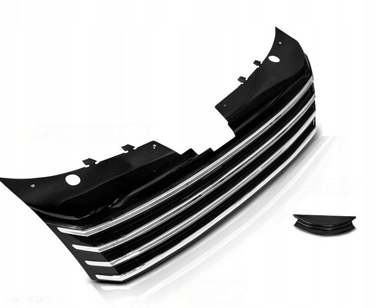 Atrapa Grill Tuning Black Chrom bez Logo VW Passat b7 3a 3aa 2010-2015 - 2