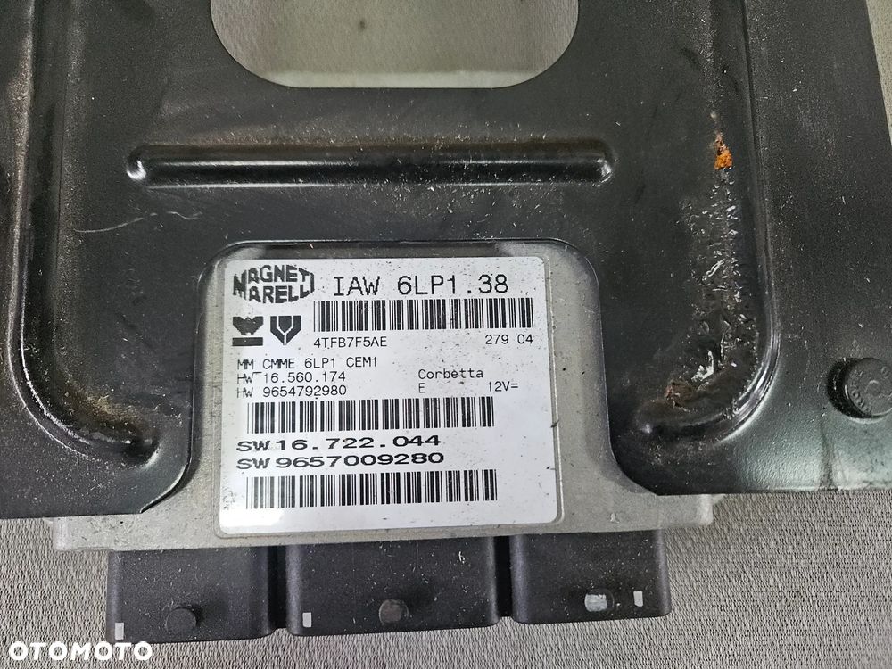 Sterownik komputer silnika Peugeot 307 2,0 16V 100kW 136KM 2005r RFN IAW6LP1.38 9657009280 - 2