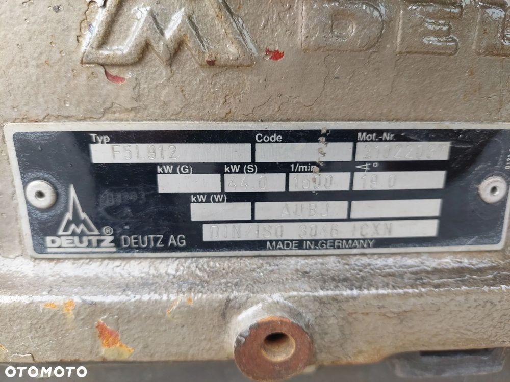 Deutz F5L912 F5L 912 5-CYL Kombajn Deutz Fahr Koparka Atlas Silnik Engine - 13